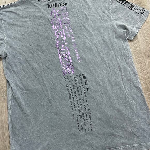 Affliction Heroes & Demons by Horiyoshi III Tee T Shirt Size Large L B4 - Picture 7 of 7